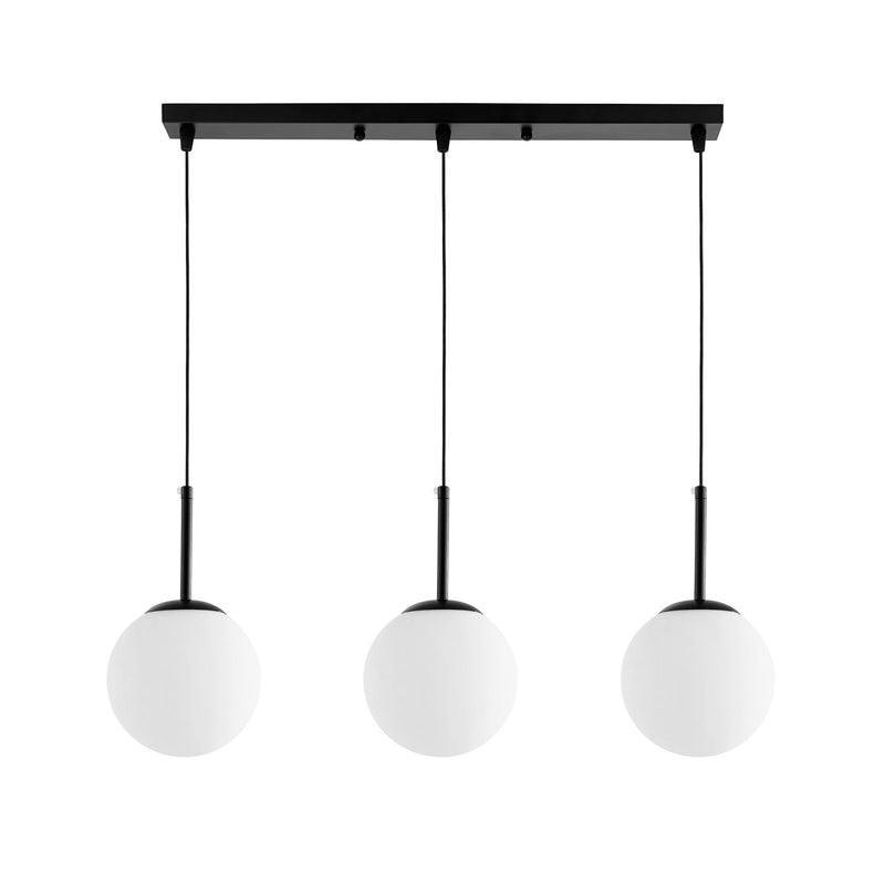 Lumina Deco Fredica 3L linear suspension ceiling lamp E27, D 45cm