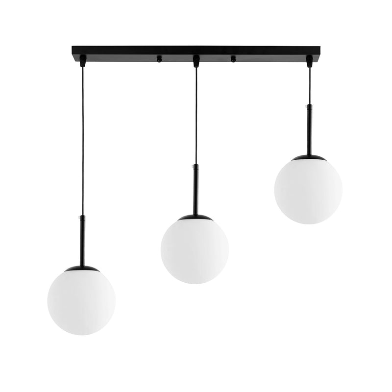 Lumina Deco Fredica 3L linear suspension ceiling lamp E27, D 45cm