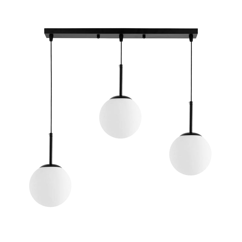 Lumina Deco Fredica 3L linear suspension ceiling lamp E27, D 45cm