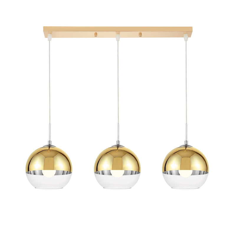 Lumina Deco Veroni 3L linear suspension ceiling lamp E27, D 20cm