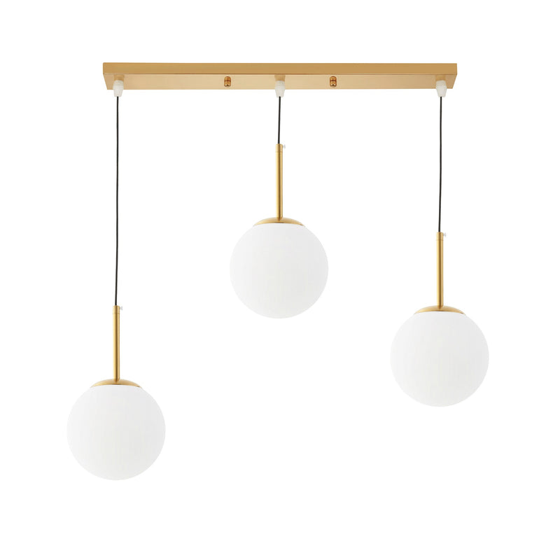 Lumina Deco Fredica 3L linear suspension ceiling lamp E27, D 45cm