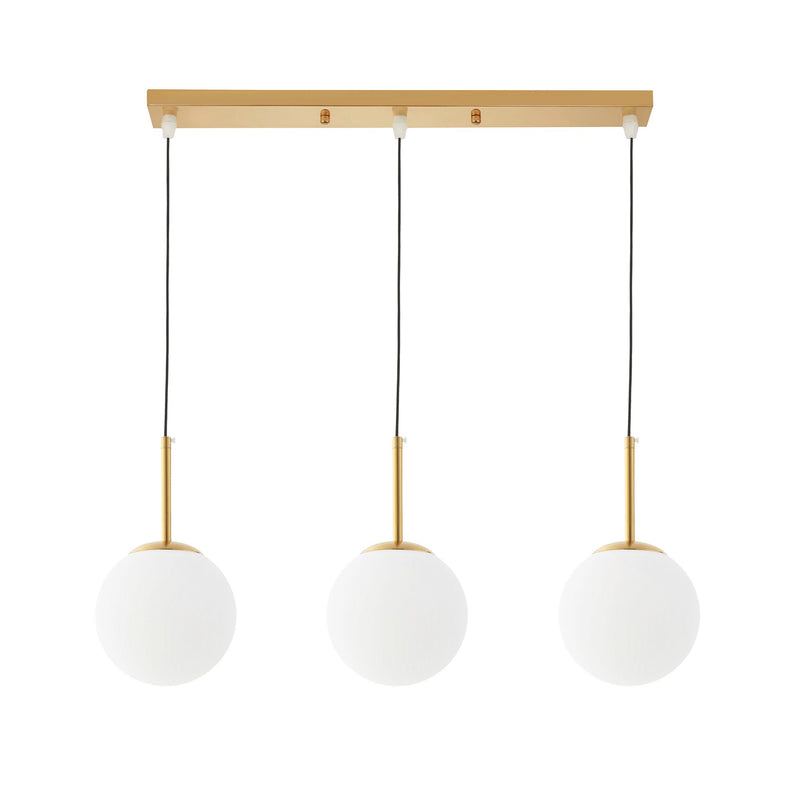 Lumina Deco Fredica 3L linear suspension ceiling lamp E27, D 45cm