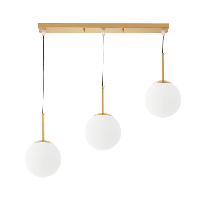 Lumina Deco Fredica 3L linear suspension ceiling lamp E27, D 45cm