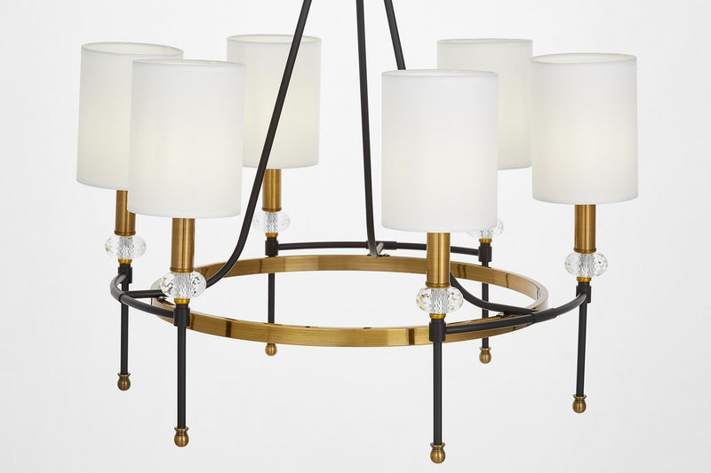 Lumina Deco Rodezio 6L chandelier E14, D 66cm