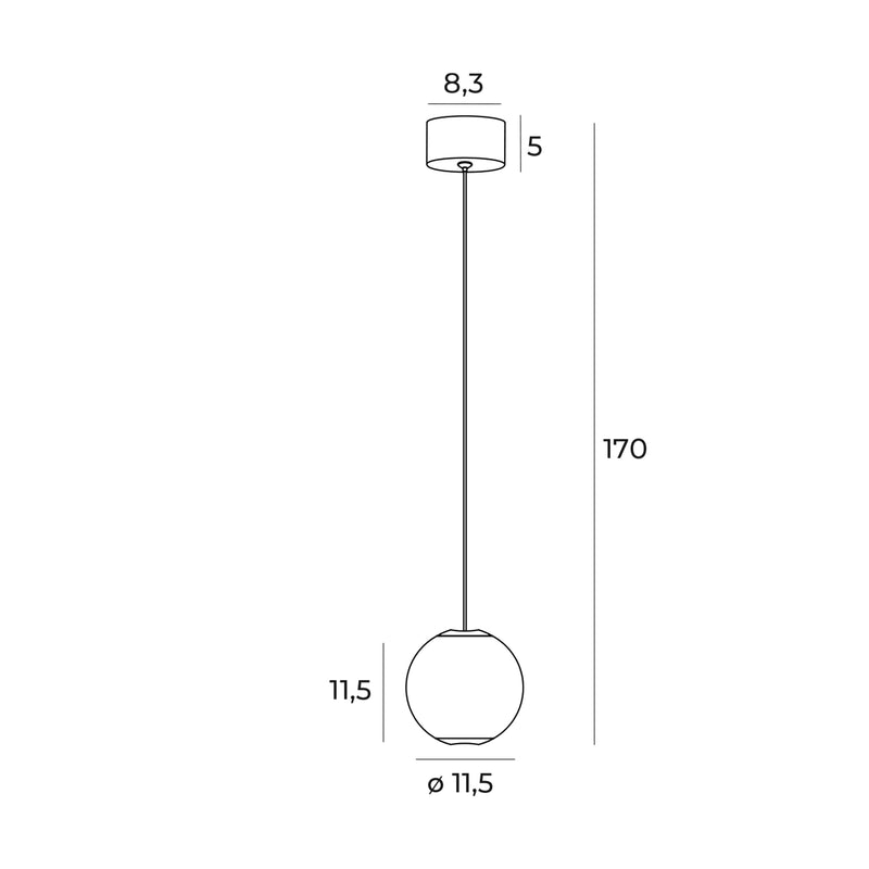 Maxlight Nobile 1L pendant lamp D 11.5cm