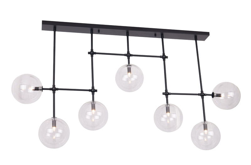 Maxlight Lollipop 7L linear suspension lamp G9, L 140cm