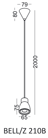 Elkim Lighting BELL/Z 210B Deckenpendelstrahler LED (COB)