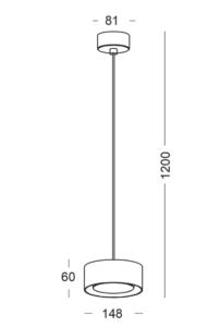 Elkim Lighting BRAKET/Z 229 lampada a sospensione LED (SMD)