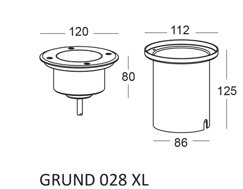 Elkim Lighting GRUND 028 recessed spotlight LED (COB)