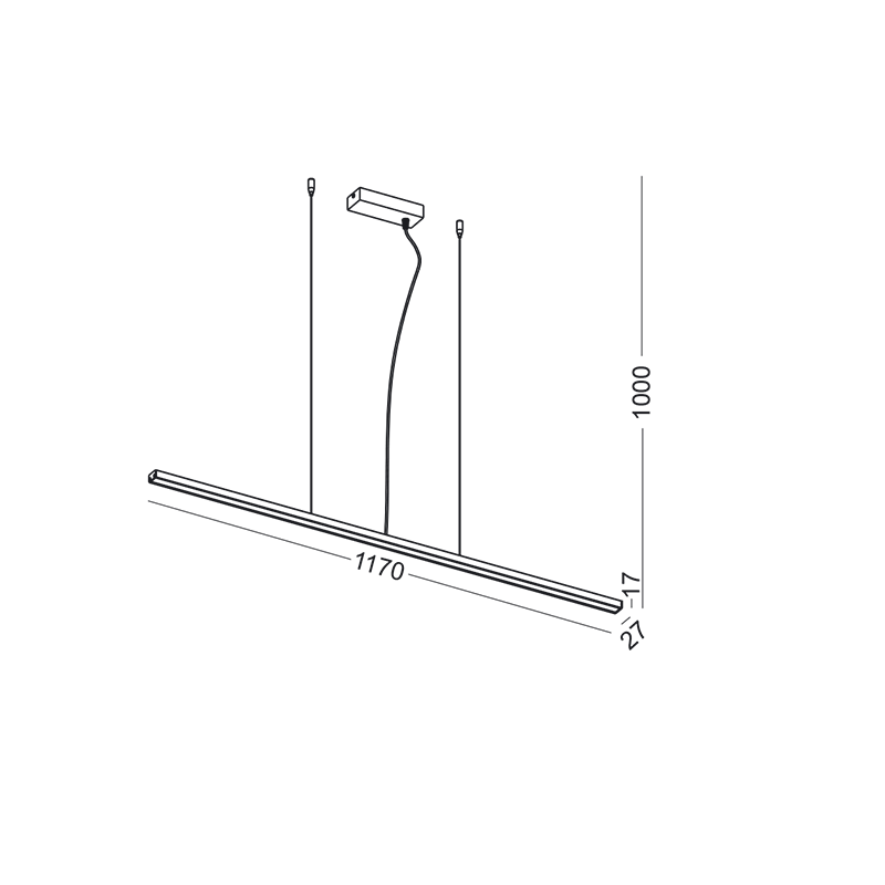 Elkim Lighting HADAR 142A éclairage sur rail LED (SMD) L 117cm