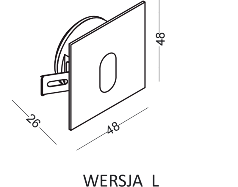 Elkim Lighting LESEL 001 recessed wall spot LED W 4.8cm