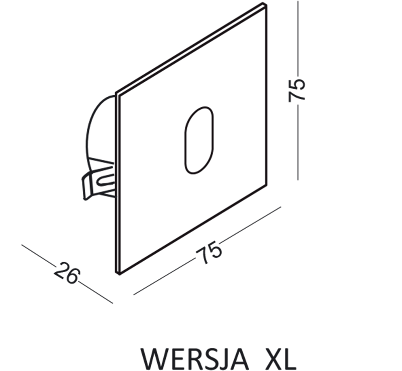 Elkim Lighting LESEL 001 recessed wall spot LED W 7.5cm