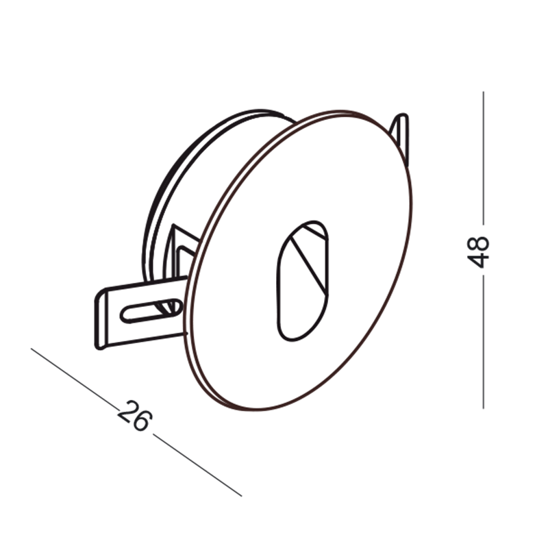 Elkim Lighting LESEL 002 recessed wall spot LED D 4.8cm