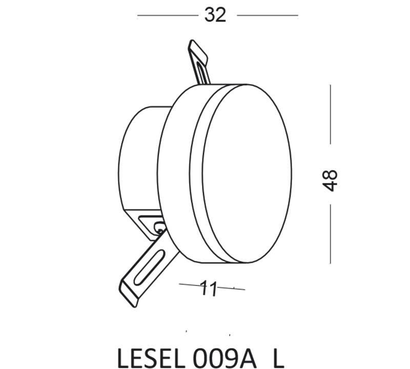 Elkim Lighting LESEL 009A recessed wall spot LED D 4.8cm