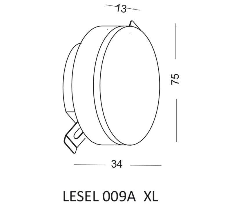 Elkim Lighting LESEL 009A faretto da incasso a parete LED D 7,5cm