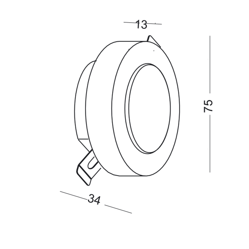 Elkim Lighting LESEL 009B recessed wall spot LED D 7.5cm