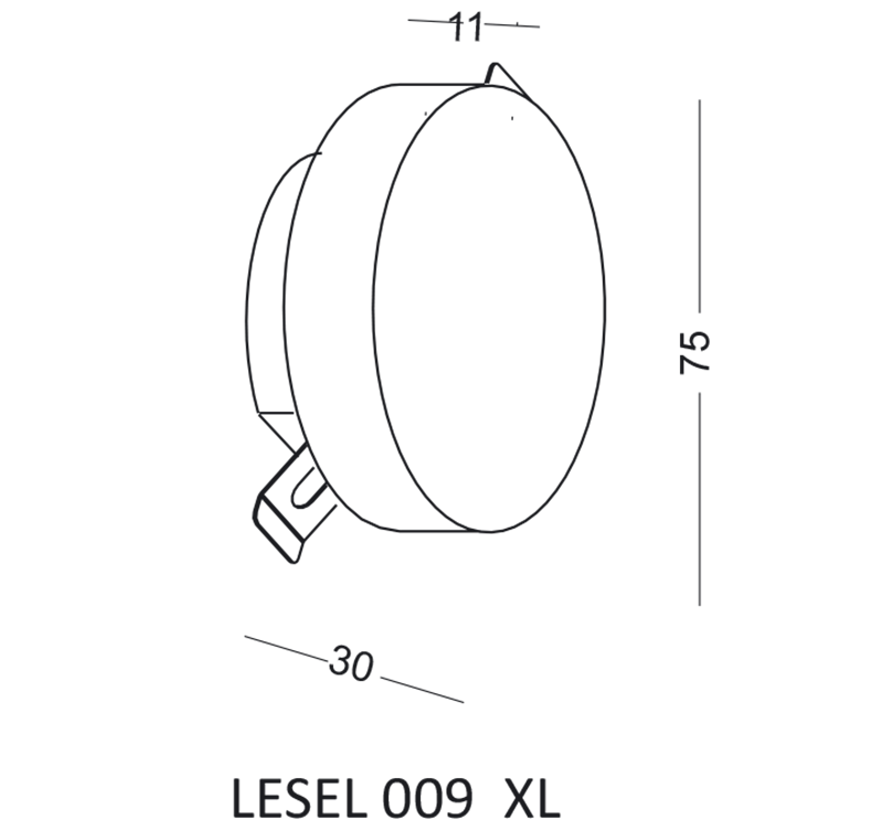 Elkim Lighting LESEL 009 Wandleuchte LED D 7,5cm