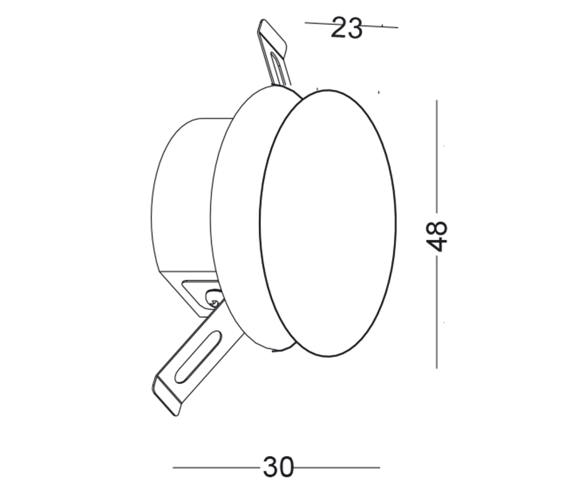 Elkim Lighting LESEL 014 recessed wall spot LED D 4.8cm