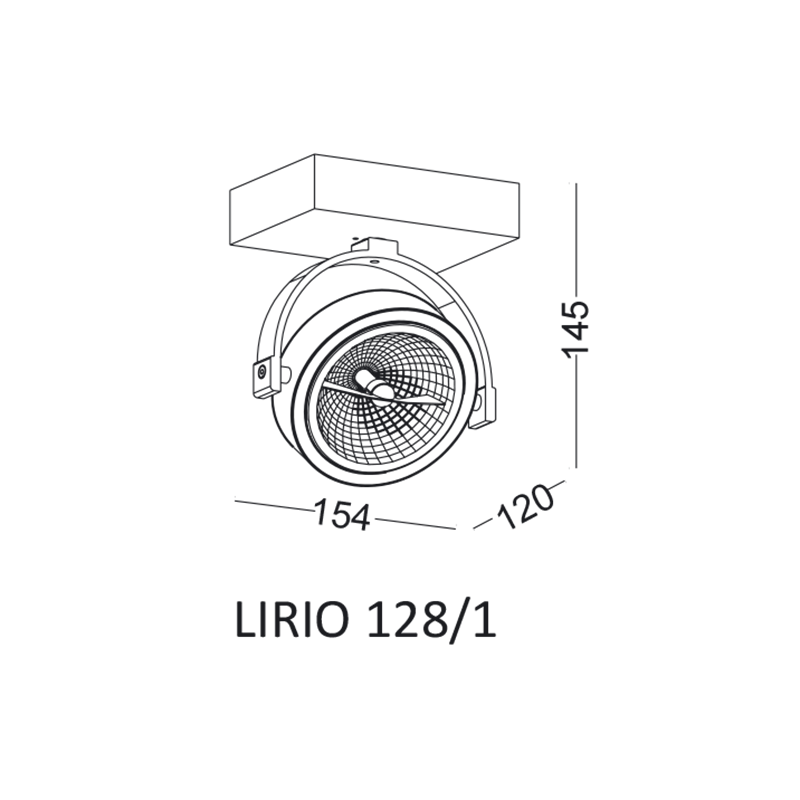 Elkim Lighting LIRIO 128/1 ceiling spot GU10