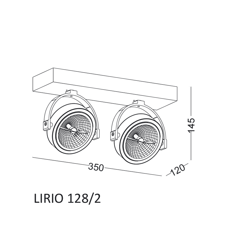 Elkim Lighting LIRIO 128/2 2L loftspot GU10