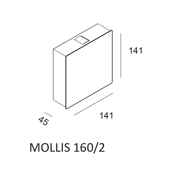 Elkim Lighting MOLLIS 160/2 2L applique LED