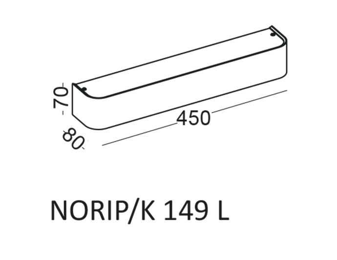 Elkim Lighting NORIP/K 149 2L Wandleuchte LED (SMD) B 45cm