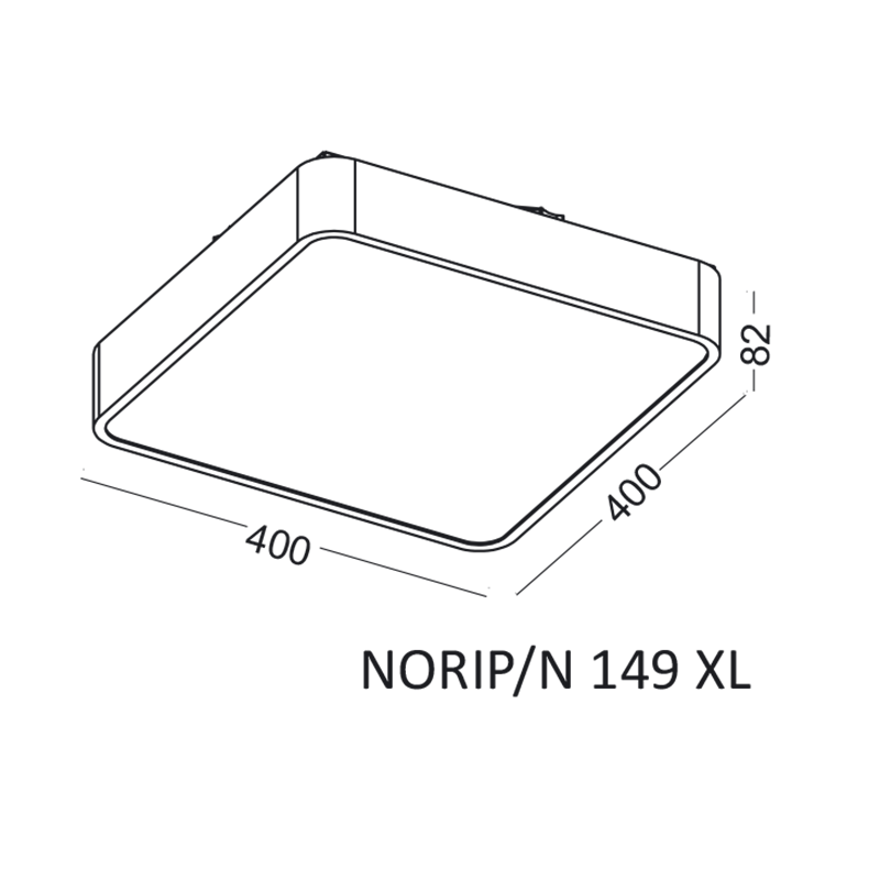 Elkim Lighting NORIP/N 149 flush mount LED (SMD) W 40cm