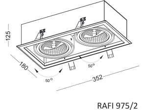 Elkim Lighting RAFI 975/2 2L recessed spotlight GU10