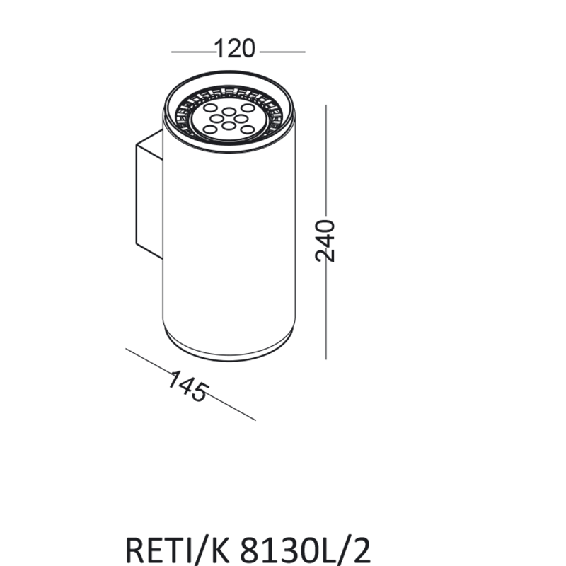 Elkim Lighting RETI/K 8130L/2 2L applique GU10