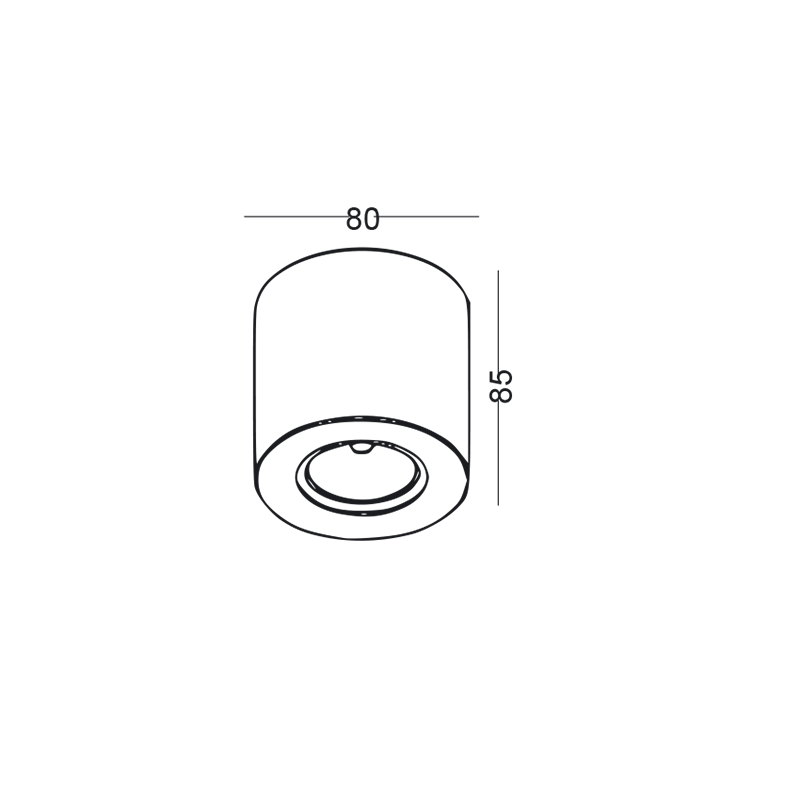 Elkim Lighting RUND 007 foco de techo GU10