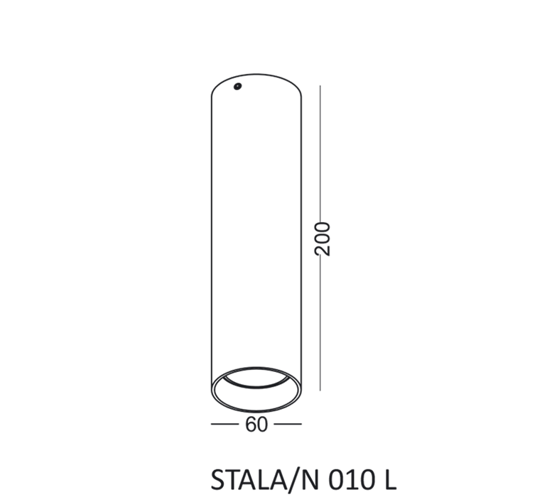 Elkim Belysning STALA/N 010 loftspot GU10 H 20cm