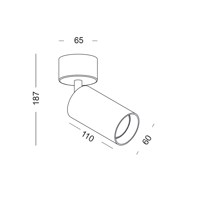 Elkim Lighting STALA/S 010 ceiling spot GU10