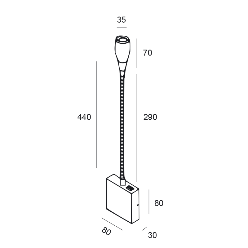 Elkim Lighting SULTA 061 Akzent-Wandleuchte LED