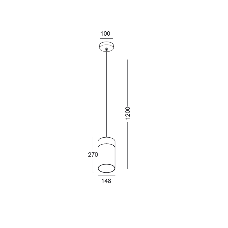 Elkim Lighting TOBA 173 1L Deckenpendelstrahler E27