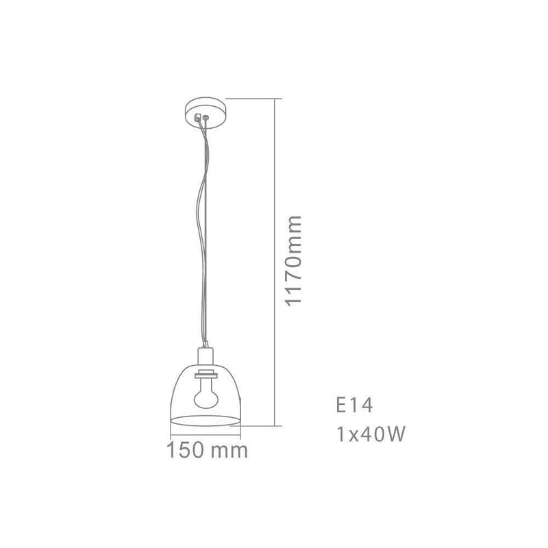 Orlicki Design Porto 1L pendant lamp E14 D 15cm