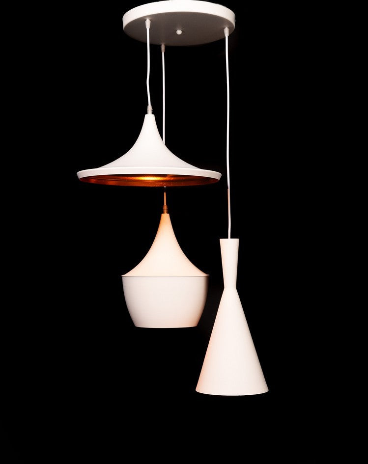 Lumina Deco Foggi 3L pendant ceiling lamp E27, H 40cm