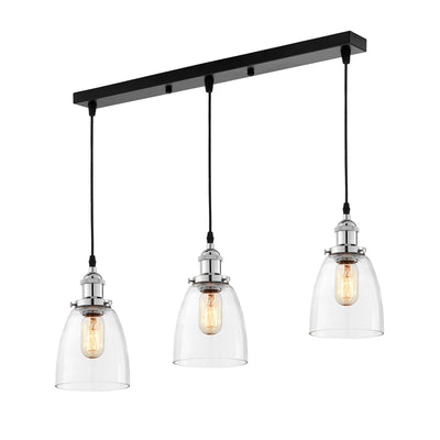 Lumina Deco Fabi 3L pendant ceiling lamp E27, D 14cm