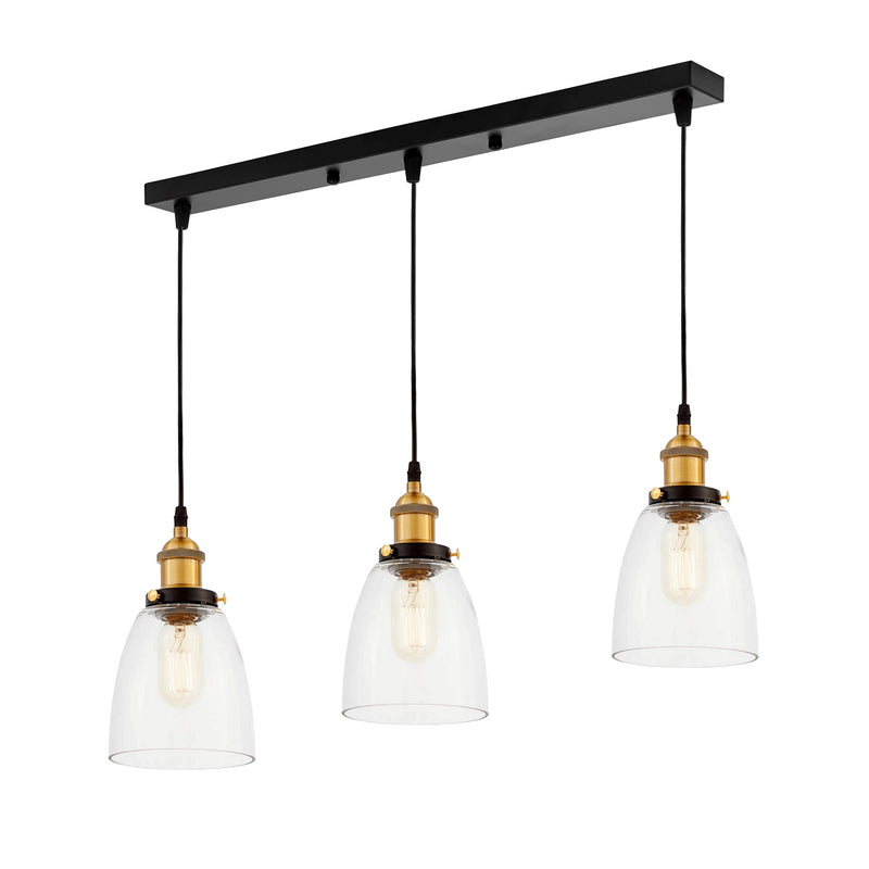 Lumina Deco Fabi 3L pendant ceiling lamp E27, D 14cm