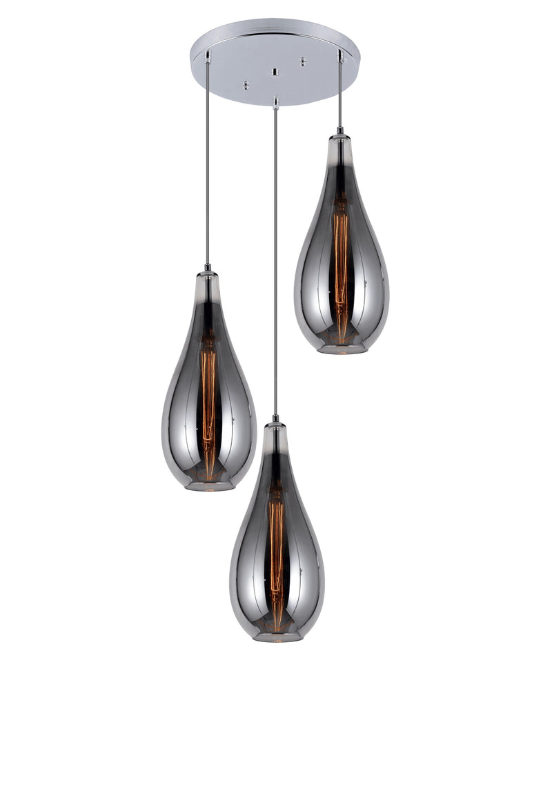 Lumina Deco Lauris 3L pendant ceiling lamp E27, D 16cm