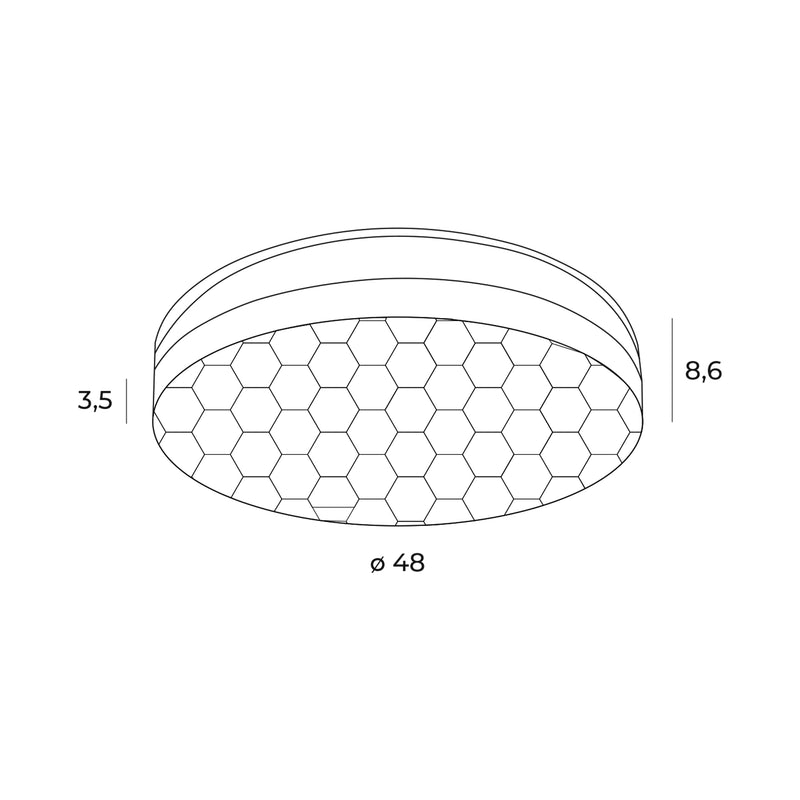 Lampada da soffitto Maxlight Sekko 1L da incasso LED, D 48cm