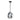 Quoizel Blacksmith 1L outdoor pendant lamp steel E27, D 25cm