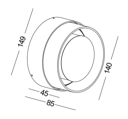 Elkim Lighting SFERA/K 298 Wandleuchte LED (SMD)