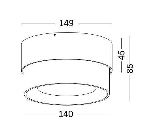 Elkim Lighting SFERA/N 298 loftslampe LED (SMD)