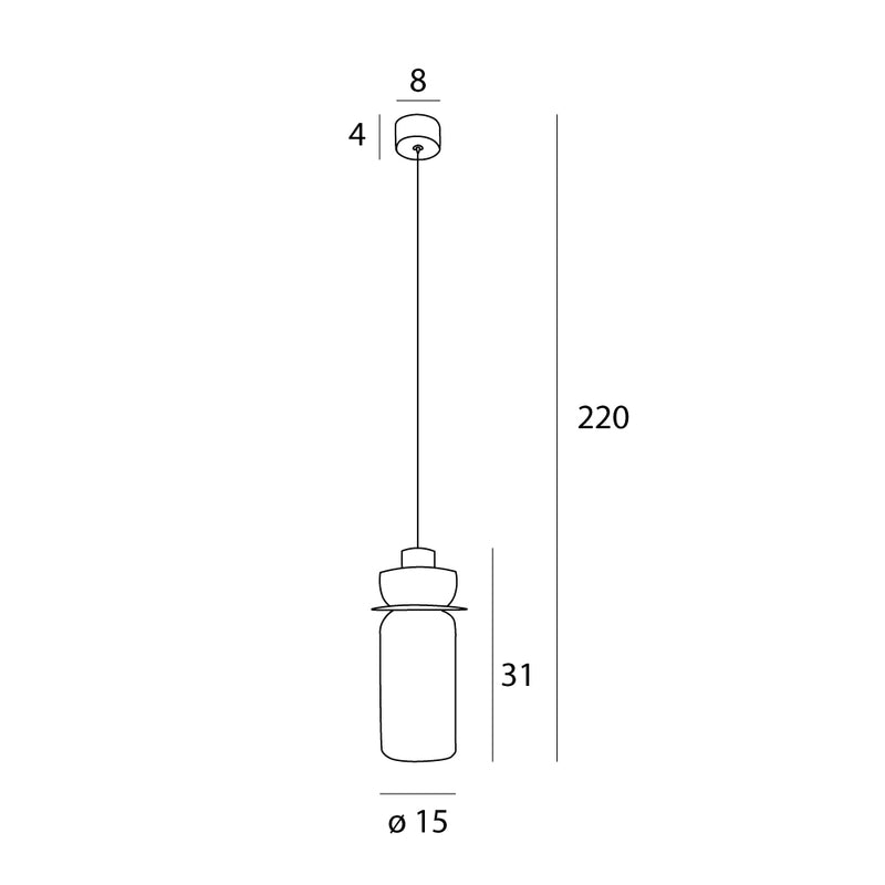 Maxlight Signature B 1L suspension, D 12cm, LED