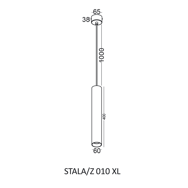 Elkim Lighting STALA/Z 010 loft pendel spot GU10 H 40cm