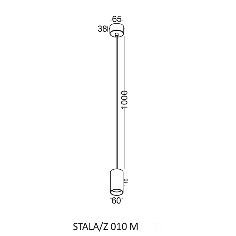 Elkim Lighting STALA/Z 010 loft pendel spot GU10 H 11cm