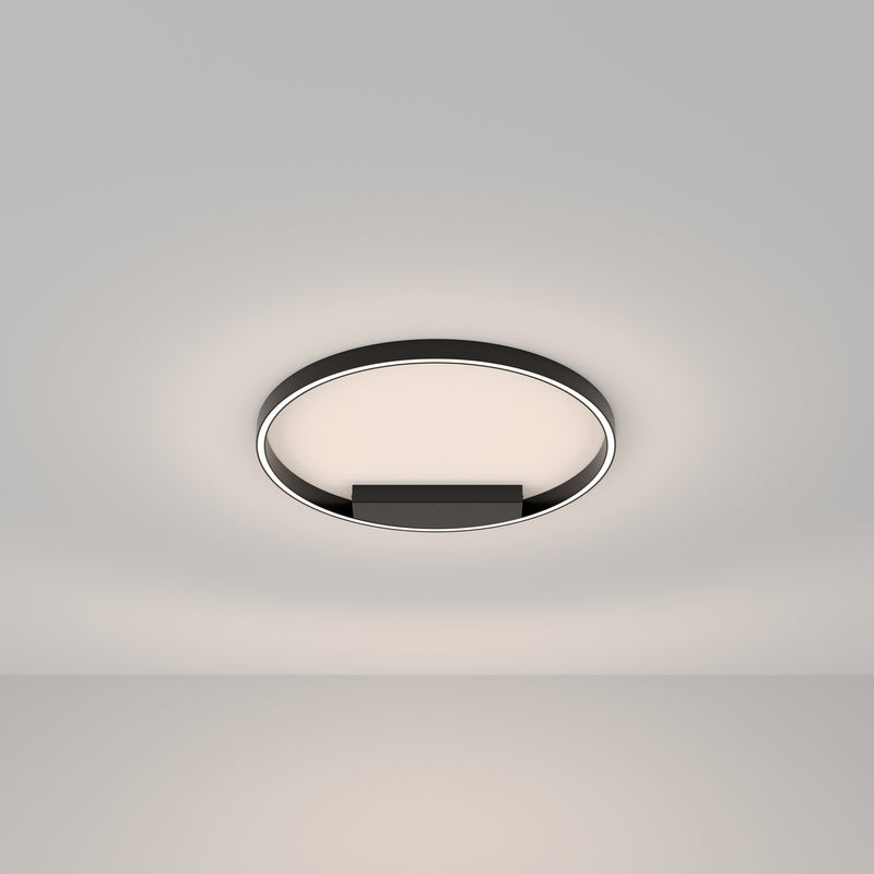 Maytoni Rim 1L Deckenleuchte, schwarze LED D 60cm