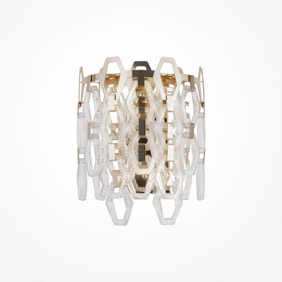 Maytoni Tissage 2L washer sconce lamp, gold E14 H 30cm