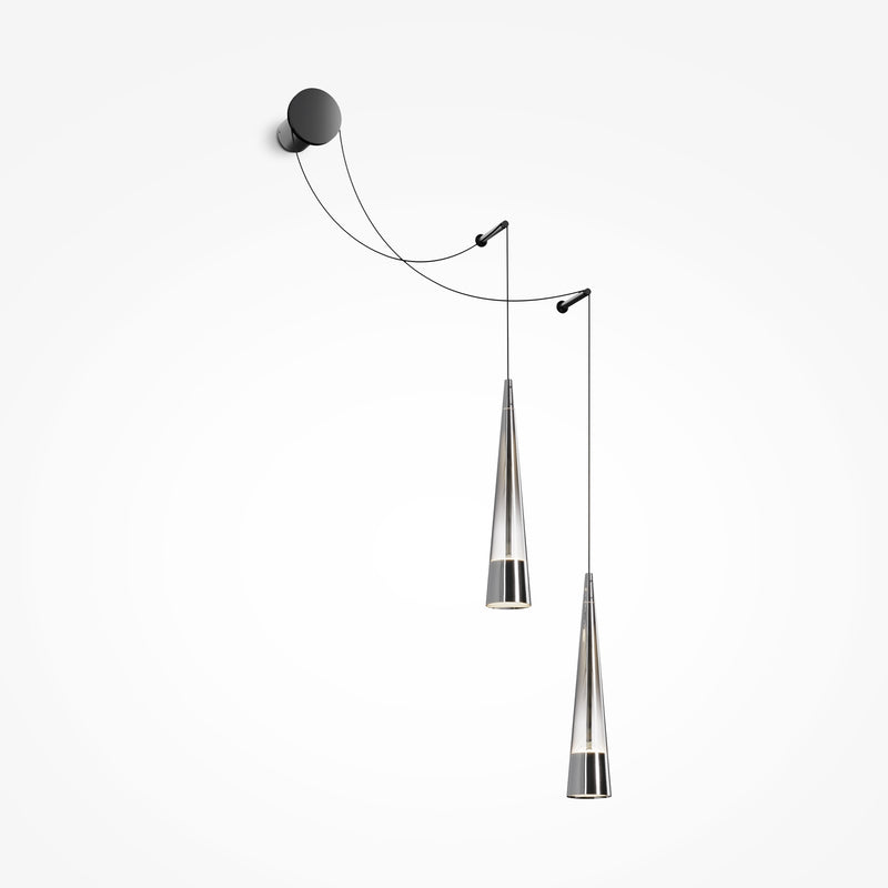 Lampada da parete Maytoni Sintesi 2L, cromo LED H 228,9cm