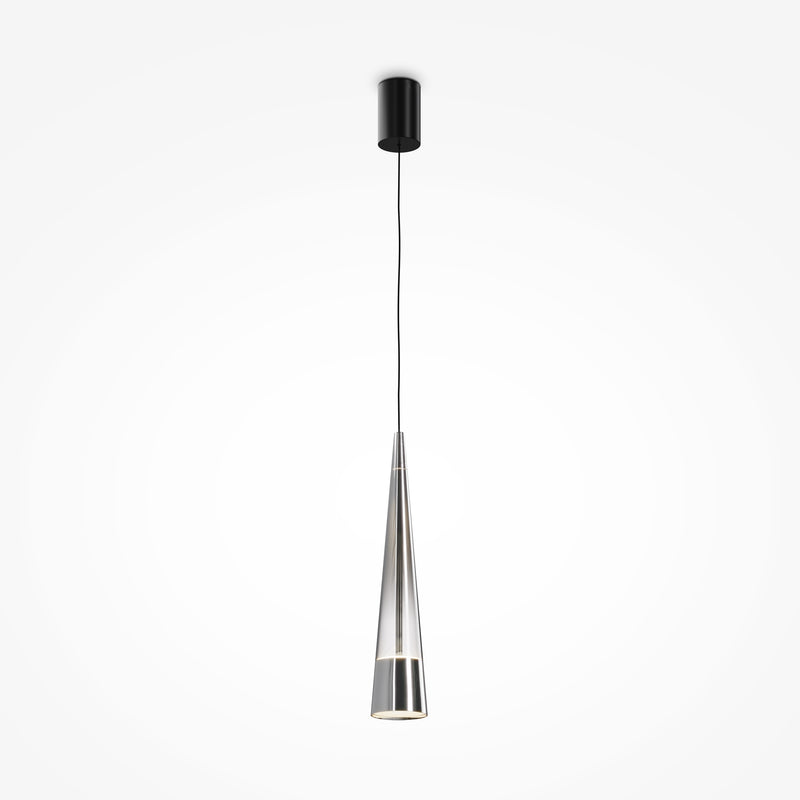 Maytoni Sintesi 1L pendant lamp, chrome LED D 8cm